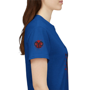 Aries Heart Tee, Unisex Heavy Cotton T-Shirt, Astrology Gift, Birthday Present, Graphic Tee, Casual Wear, Unique Design