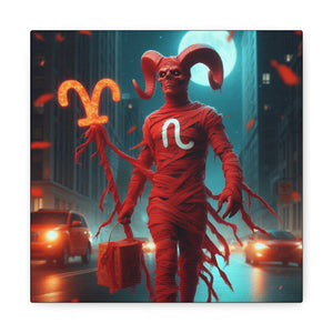 Canvas Wall Art, Aries Decor, Zodiac Gift, Home Wall Decor, Astrological Artwork