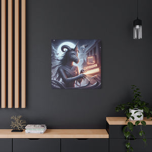 Canvas Print - Halloween Capricorn Astrology Mummy