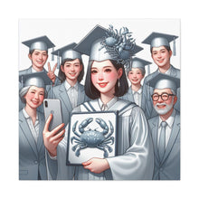 Load image into Gallery viewer, Graduation Canvas Art, Celebratory Wall Decor, Gift for Grads, Personalized Graduation Art, Unique Grad Gift
