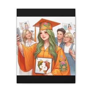 Graduation Celebration Canvas Print, Gift for Graduates, Wall Art, Home Decor, Gift for Her, Graduation Party Decor