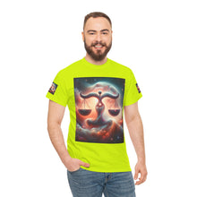 Load image into Gallery viewer, Cosmic Libra Justice Tee, Celestial Balance Shirt, Astrology Themed T-Shirt, Gift for Science Lovers, Unisex Heavy Cotton Tee
