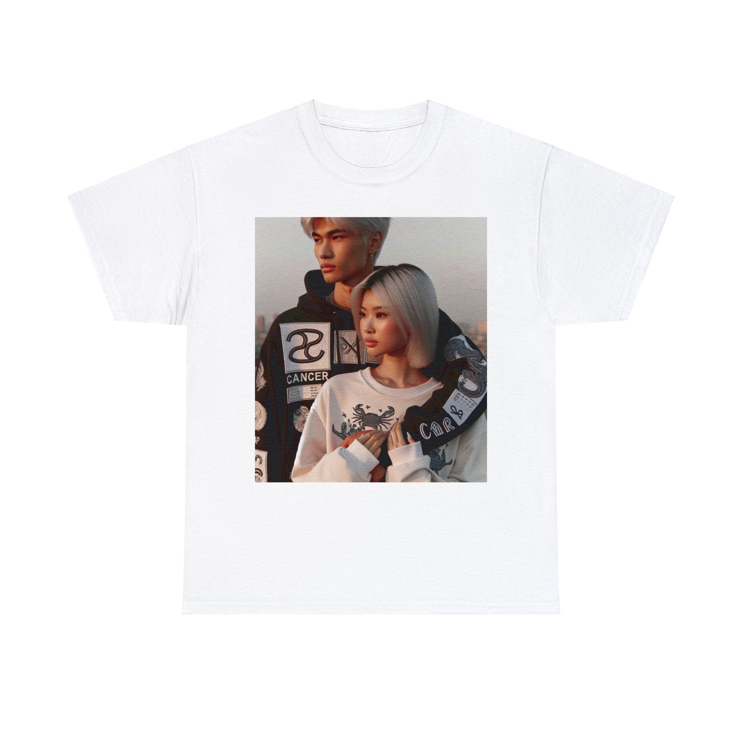 Unisex Cancer Couple (3) Heavy Cotton Tee