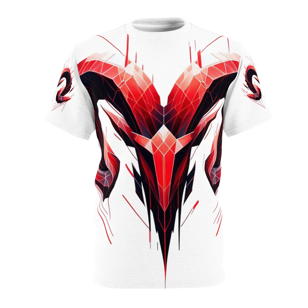 Bold Graphic Ram Tee | Unisex Cut & Sew T-Shirt for Animal Lovers, Stylish Casualwear, Unique Gift Idea, Zodiac Sign Apparel