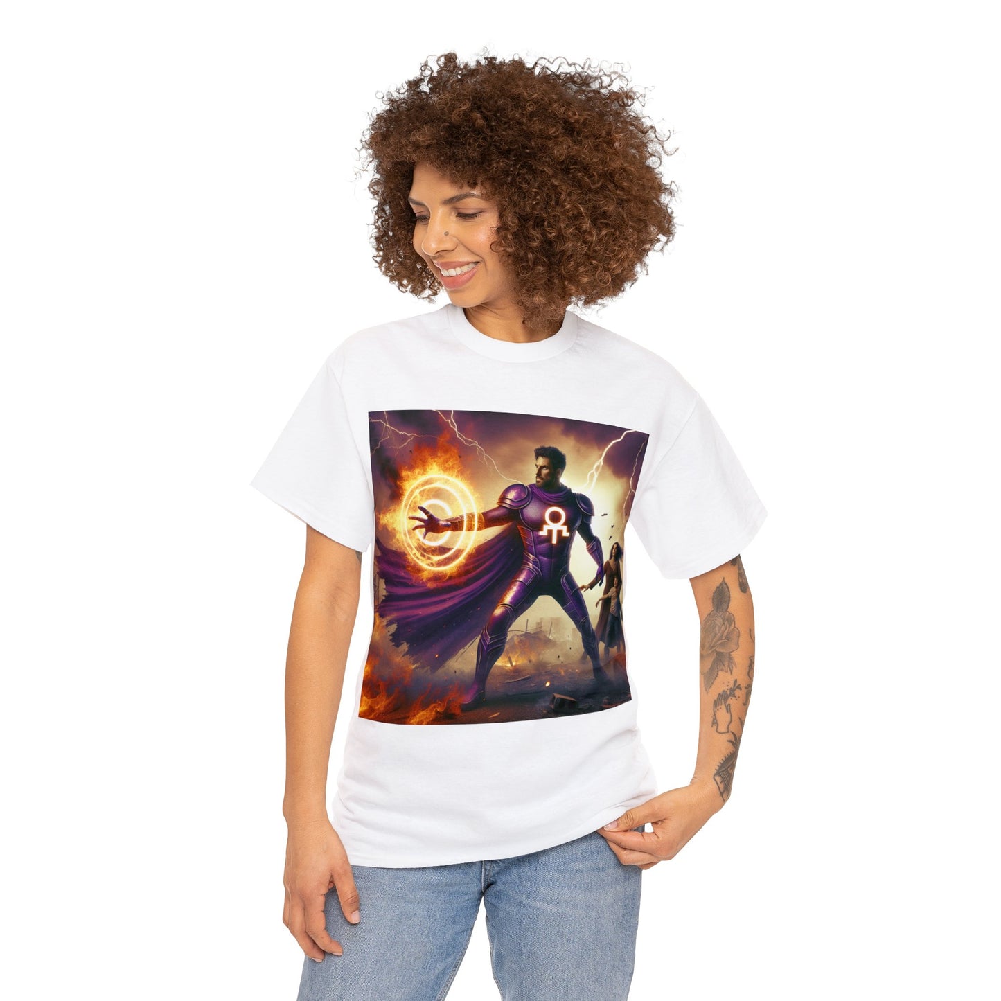 Sagittarius Father's Day (2) Unisex Heavy Cotton Tee