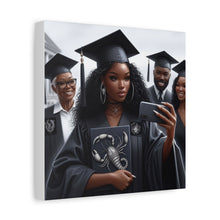Load image into Gallery viewer, Graduation Canvas Art, Personalized Graduate Gift, Wall Decor, Black Girl Graduation, College Graduate, Inspirational Home Decor
