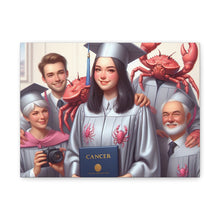 Load image into Gallery viewer, Cancer Zodiac Graduation Canvas Art, Personalized Gift for Graduates, Unique Home Decor, Wall Art, Graduation Gift Idea
