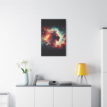 Load image into Gallery viewer, Cosmic Lion Canvas Art, Galaxy Decoration, Home Decor, Inspirational Wall Art, Gift for Lion Lovers, Space Art Print
