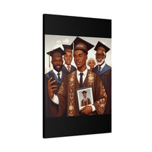 Load image into Gallery viewer, Graduation Celebration Canvas Art, Wall Decor for Graduates, Gift for Him, Family Celebration, Custom Canvas Print
