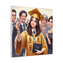 Load image into Gallery viewer, Graduation Canvas Art, Personalized Gift, Wall Decor, Student Art, Custom Framed Print, Graduation Celebration Decor
