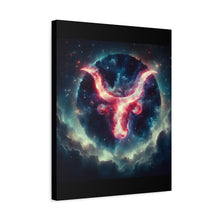 Load image into Gallery viewer, Astrological Taurus Canvas Print | Zodiac Wall Art, Home Decor, Gift for Astrology Lovers, Cosmic Decor, Unique Taurus Art
