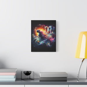 Galactic Zodiac Virgo Canvas Art, Astrology Decor, Horoscope Wall Art, Cosmic Home Decor, Celestial Gift for Space Lovers