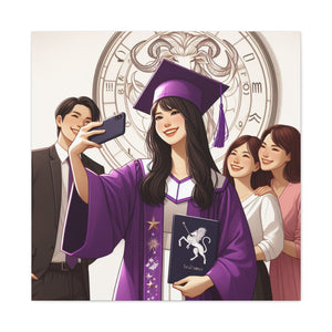 Graduation Canvas Art Print, Perfect Gift for Graduates, Wall Decor for Celebration, Home Office Decoration, Unique Graduation Gift