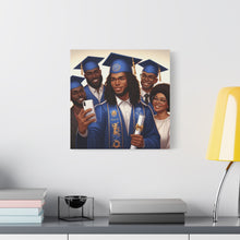Load image into Gallery viewer, Graduation Canvas Print, Family Celebration Wall Art, Gift for Grads, Personalized Decor, Graduation Ceremony Keepsake
