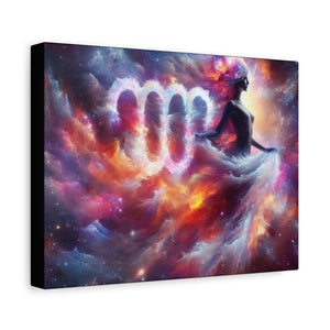 Cosmic Virgo Canvas Art, Zodiac Wall Decor, Astrology Gift for Her, Spiritual Home Decor, Artistic Virgo Print