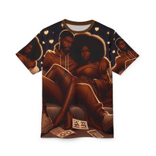 Load image into Gallery viewer, Romantic Virgo Couples Tee - Unisex Cut &amp; Sew T-Shirt with Love Illustration
