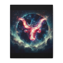 Load image into Gallery viewer, Astrological Taurus Canvas Print | Zodiac Wall Art, Home Decor, Gift for Astrology Lovers, Cosmic Decor, Unique Taurus Art
