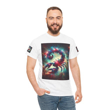 Load image into Gallery viewer, Cosmic Scorpion Tee | Unisex Heavy Cotton Tee | Astrowar Graphic Tees | Space Lover Apparel | Unique Astrology Shirt | Gift for Star [...]
