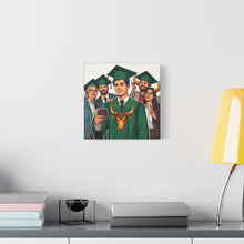 Load image into Gallery viewer, Graduation Canvas Art, Custom Grad Gift, Wall Decor, Graduation Celebration, Personalized Graduation Print
