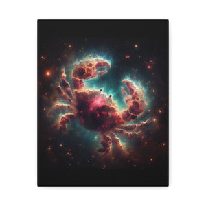 Cosmic Crab Canvas Wall Art, Nebula Art Print, Home Decor, Astrological Gift, Galactic Art Piece, Space-Themed Decoration