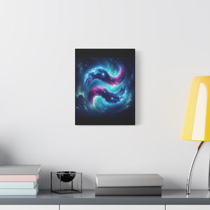 Galaxy Aquarius Wave Canvas Art, Modern Home Decor, Cosmic Wall Art, Unique Gift, Space Lovers
