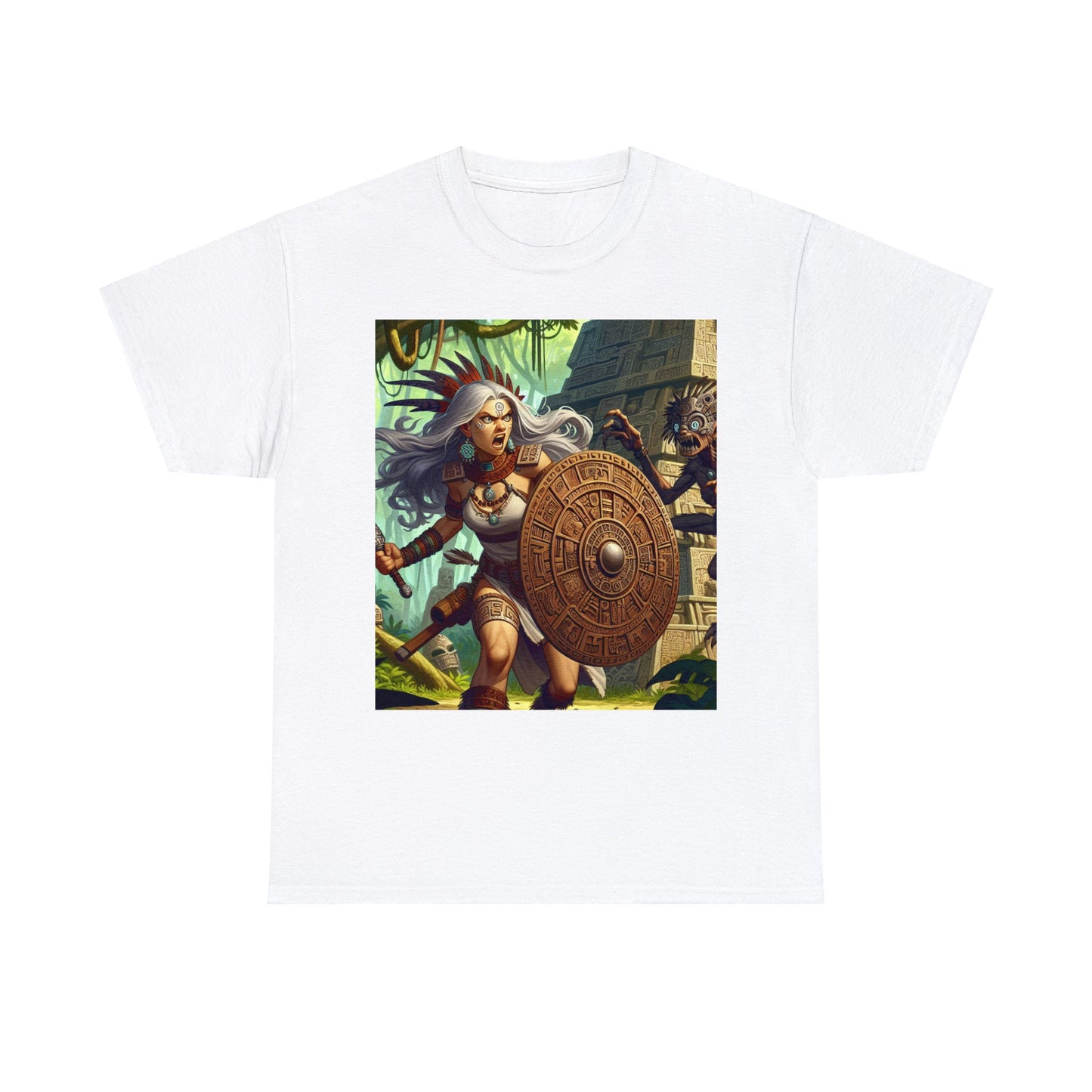 Cancer Aztec (F4) Unisex Heavy Cotton Tee