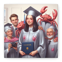 Load image into Gallery viewer, Cancer Zodiac Graduation Canvas Art, Personalized Gift for Graduates, Unique Home Decor, Wall Art, Graduation Gift Idea
