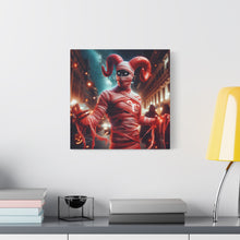 Load image into Gallery viewer, Halloween Themed Canvas Art, Spooky Decor, Unique Wall Hanging, Haunted House Artwork, Gift for Halloween Lovers, Fright Night Decor
