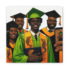 Load image into Gallery viewer, Graduation Canvas Print, Celebratory Artwork for Graduates, Stylish Home Decor, Gift for Graduates, Unique Wall Art
