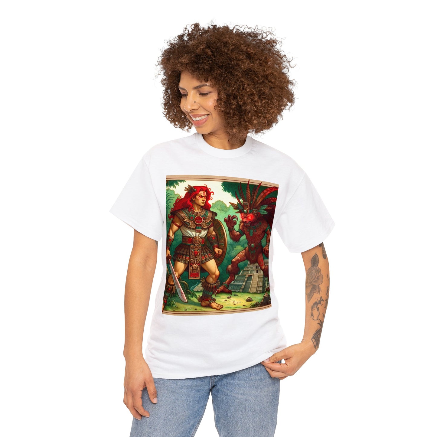 Aries Aztec (3) Unisex Heavy Cotton Tee