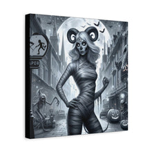 Load image into Gallery viewer, Canvas Print - Halloween Capricorn Astrology Mummy
