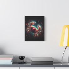 Load image into Gallery viewer, Cosmic Crab Canvas Wall Art, Nebula Art Print, Home Decor, Astrological Gift, Galactic Art Piece, Space-Themed Decoration

