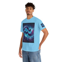 Load image into Gallery viewer, Aquarius Galaxy Themed Unisex Heavy Cotton Tee, Cosmic T-Shirt, Sci-Fi Apparel, Unique Space Graphic Tee, Gifts for Star Wars Lovers, Trendy [...]
