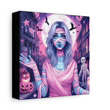 Load image into Gallery viewer, Halloween Art Canvas, Spooky Decor, Wall Art, Halloween Decoration, Witch Artwork, Gifts for Her
