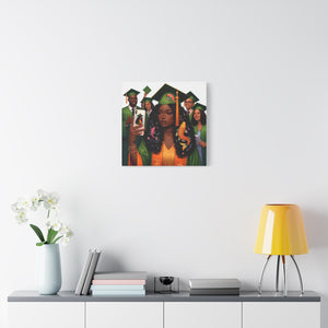 Graduation Celebration Canvas Print, Modern Art for Graduates, Unique Gift for Student, Home Decor, Thoughtful Graduation Gift