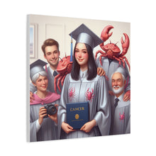 Load image into Gallery viewer, Cancer Zodiac Graduation Canvas Art, Personalized Gift for Graduates, Unique Home Decor, Wall Art, Graduation Gift Idea
