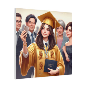Graduation Canvas Art, Personalized Gift, Wall Decor, Student Art, Custom Framed Print, Graduation Celebration Decor