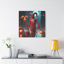 Load image into Gallery viewer, Canvas Wall Art, Aries Decor, Zodiac Gift, Home Wall Decor, Astrological Artwork
