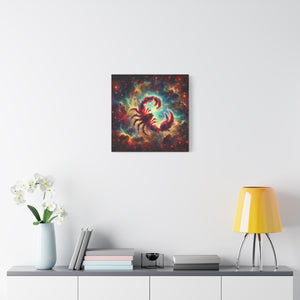 Cosmic Scorpio Canvas Art, Zodiac Wall Decor, Celestial Home Decor, Scorpio Gift, Astrology Wall Art