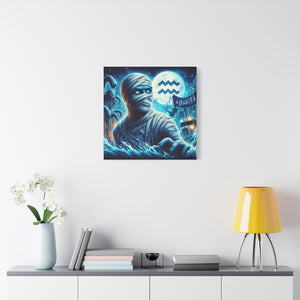 Mummy-Themed Canvas Art, Perfect for Halloween and Spooky Decor, Unique Home Wall Art, Great Gift for Horror Lovers, Halloween Decor