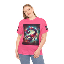 Load image into Gallery viewer, Cosmic Scorpion Tee | Unisex Heavy Cotton Tee | Astrowar Graphic Tees | Space Lover Apparel | Unique Astrology Shirt | Gift for Star [...]
