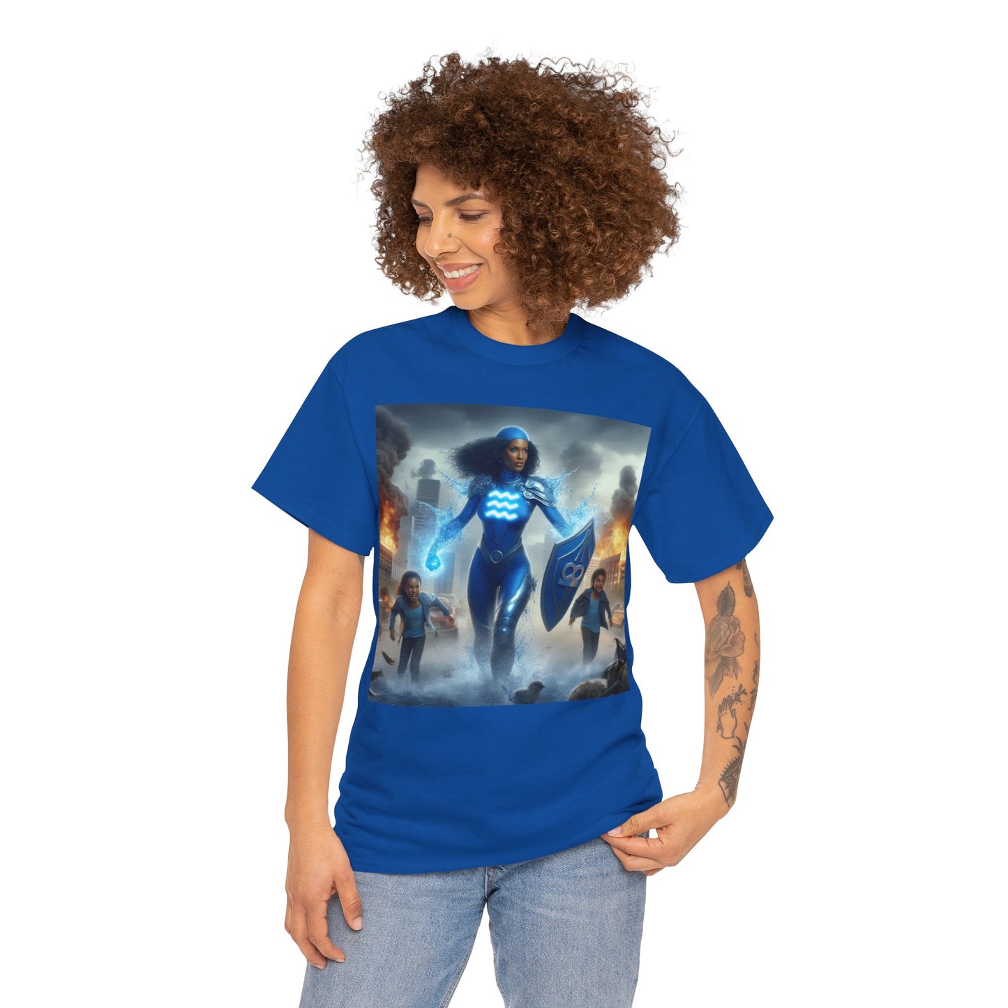 Aquarius Mother's Day (6) Unisex Heavy Cotton Tee