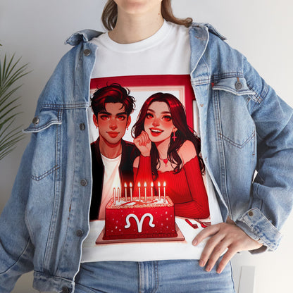 Aries Birthday (2) Unisex Heavy Cotton Tee