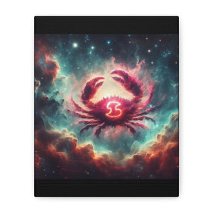 Galactic Crab Canvas Art Print, Home Decor, Zodiac Wall Art, Astrology Gift, Cosmic Crab Decor