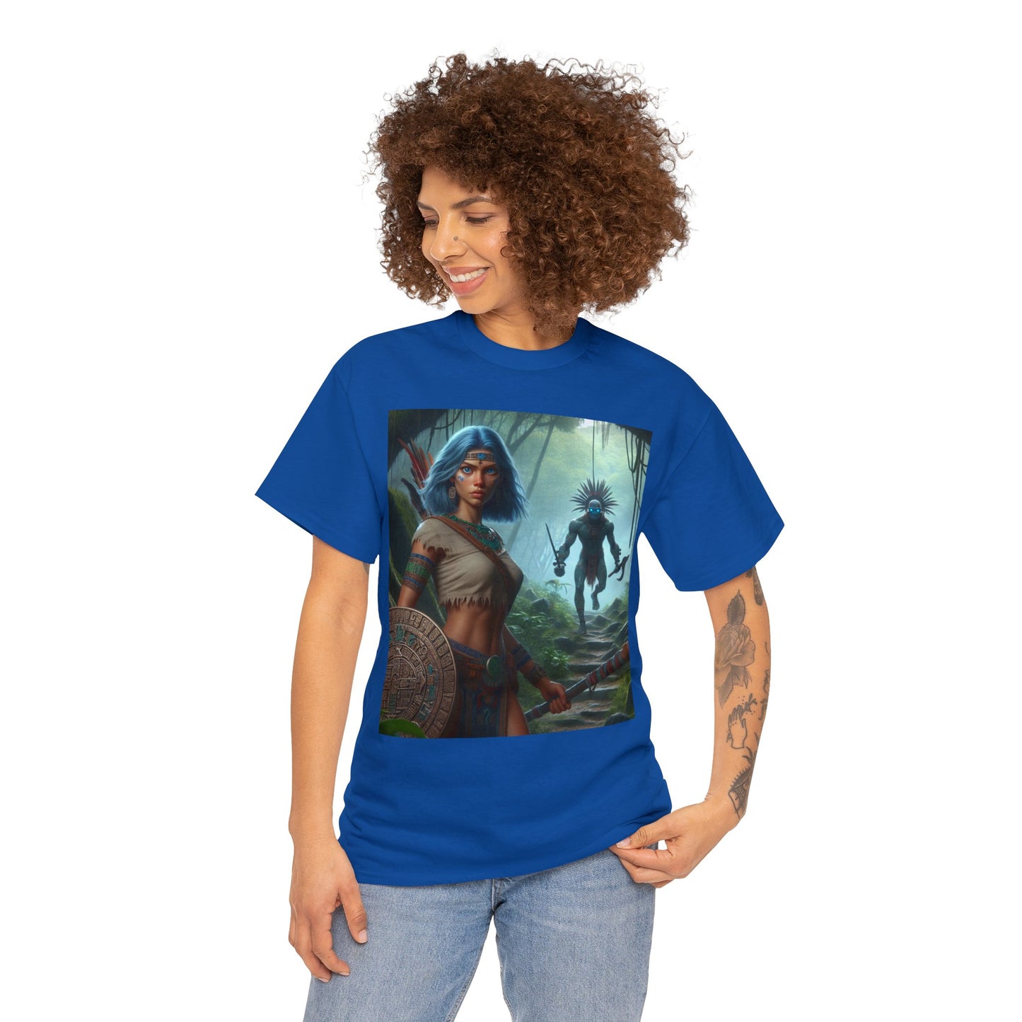 Aquarius Aztec (F4) Unisex Heavy Cotton Tee