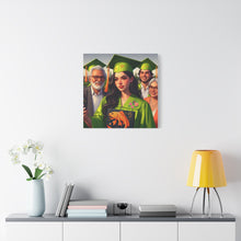 Load image into Gallery viewer, Graduation Canvas Print, Personalized Gift, Wall Art for Graduate, Celebration Decor, Matriculation Memory
