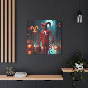 Canvas Wall Art, Aries Decor, Zodiac Gift, Home Wall Decor, Astrological Artwork