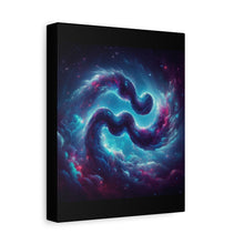 Load image into Gallery viewer, Galactic Aquarius Canvas Art Print, Cosmic Wall Decor, Nebula Artwork, Home Office Decor, Space Themed Gift

