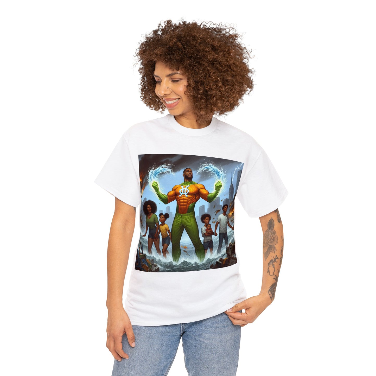 Pisces Father's Day (4) Unisex Heavy Cotton Tee