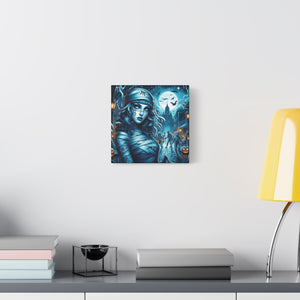 Mystical Mummy Canvas Art | Gothic Home Decor, Halloween Wall Art, Witchy Gift, Unique Art Print, Spooky Vibes, Mummy Themed Decor